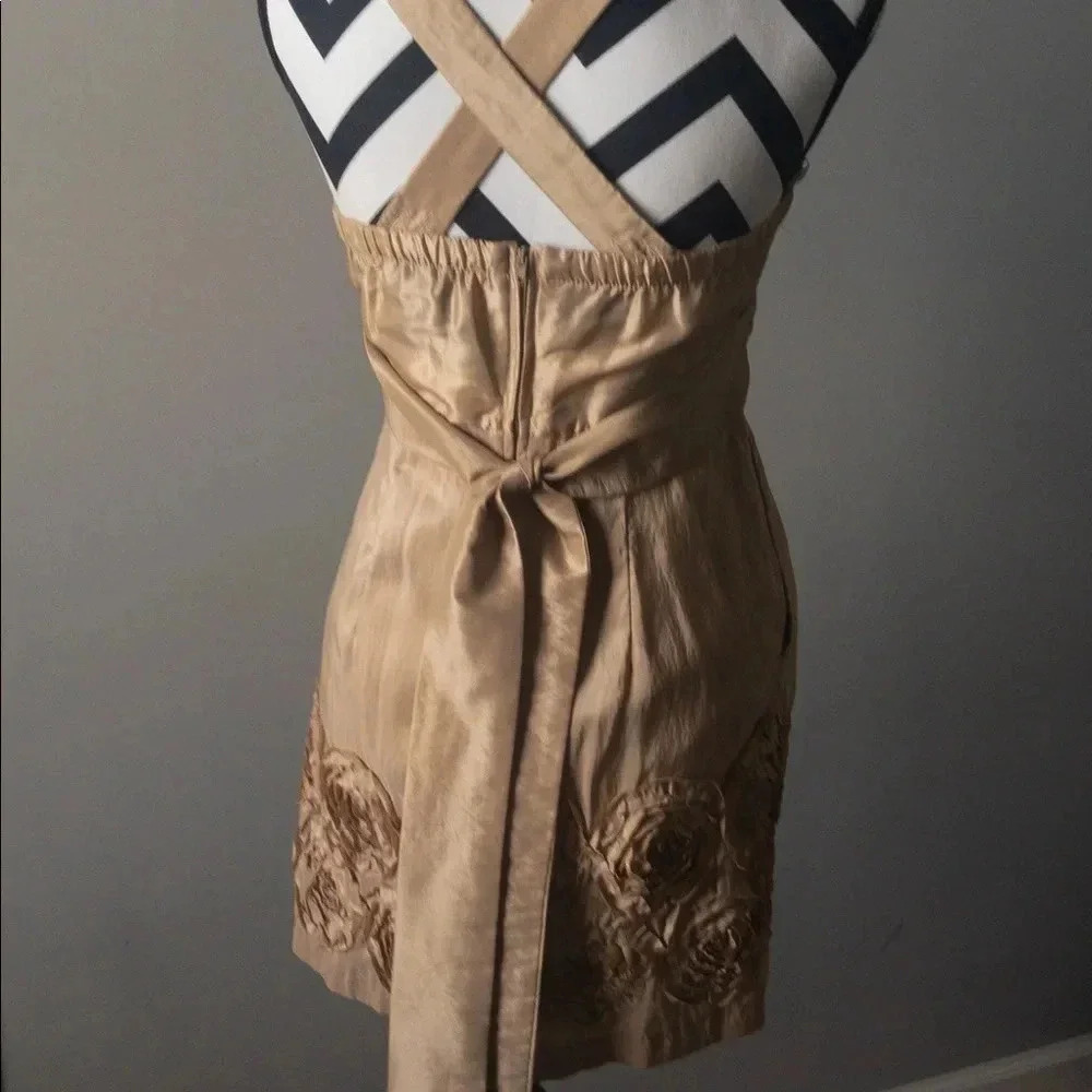 Golden Short Party Dress Sz3/4 - Picture 2 of 3